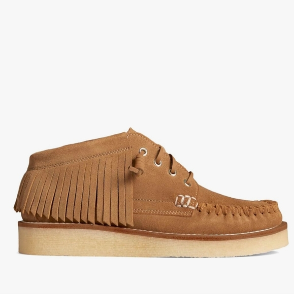NWT Sperry Rebecca Minkoff Frienge Chukka Tan Suede Boho Boots - Picture 1 of 9